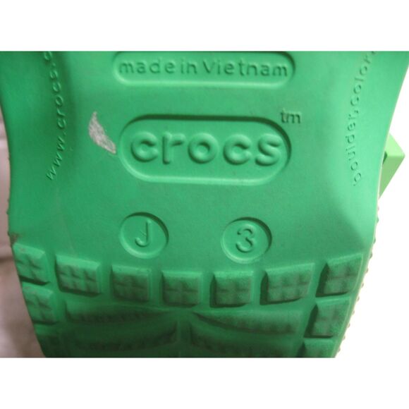 Minecraft Green Crocs 3D Blocks Gamer Kids Size J3 - Picture 3 of 3